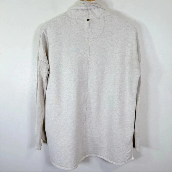 Aritzia Wilfred Open Drape Slit Hem Heathered Birch Cardigan - Picture 12 of 14